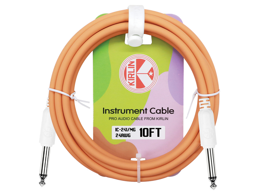 Kirlin 10ft - 3m Mango Orange Instrument Cable