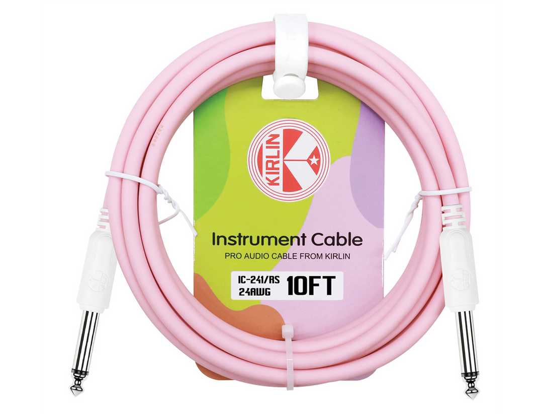 Kirlin 10ft - 3m Rose Pink Instrument Cable