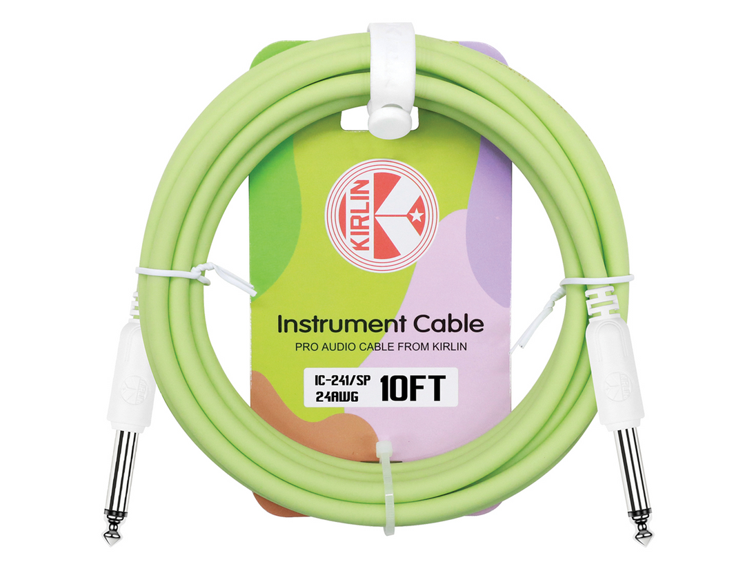 Kirlin 10ft - 3m Spring Green Instrument Cable