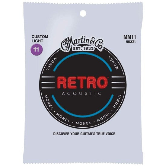 Martin Retro Acoustic Strings Custom Light 11-52 Monel