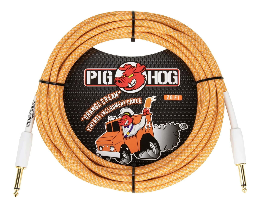 Pig Hog "Orange Creme" Instrument Cable 20ft