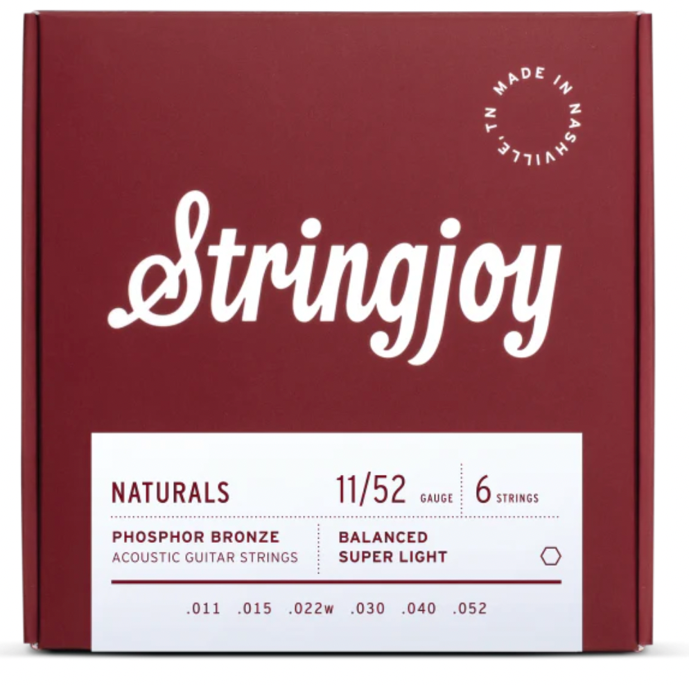 Stringjoy Naturals Super Light Gauge (11-52) Phos Bronze Acoustic Strings