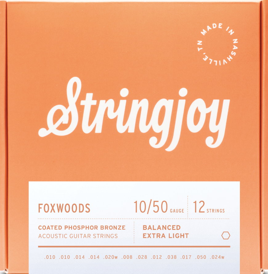 Stringjoy Foxwoods 12 string (10-50) Extra Light Coated Phos Bronze strings