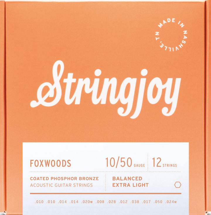 Stringjoy Foxwoods 12 string (10-50) Extra Light Coated Phos Bronze strings