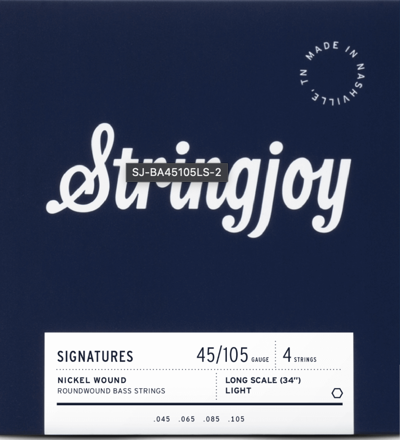 Stringjoy Light Gauge Bass Strings (45-105) 4 string