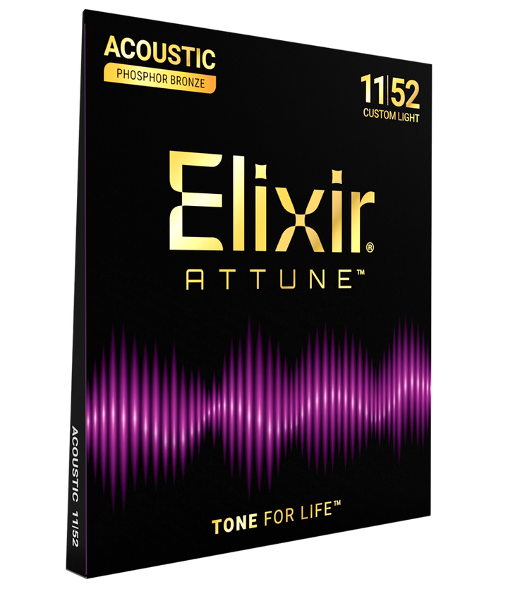 Elixir 21027 Attune Phosphor Bronze Custom Light 11-52