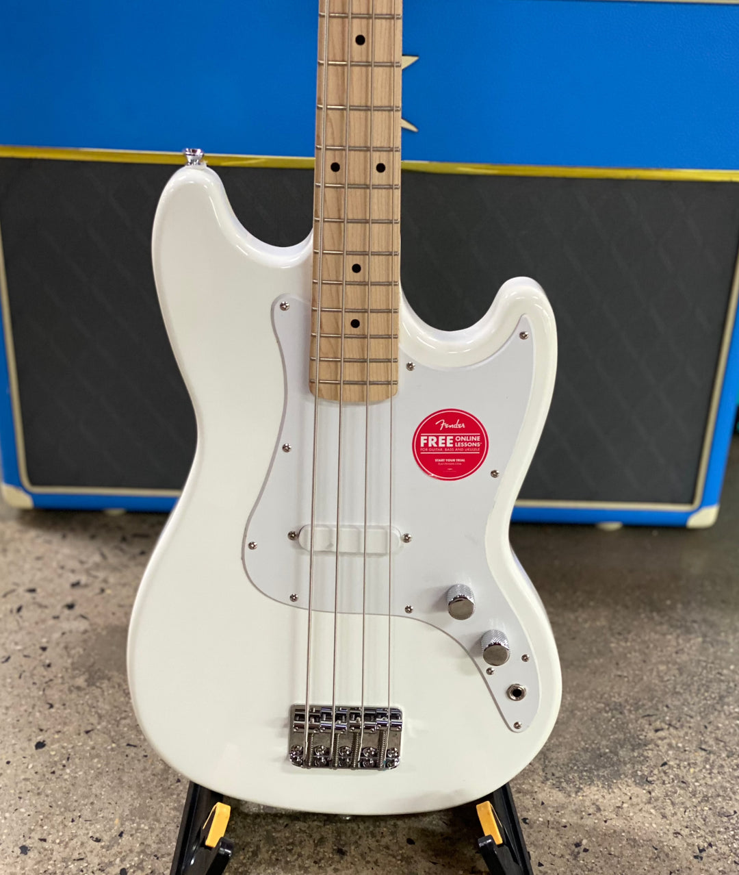 Squier Sonic Series Bronco Bass | Arctic White