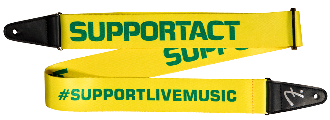 FENDER SUPPORTACT CHARITY STRAP - PICK A COLOUR - SUPPORT AUSSIE MUSIC!