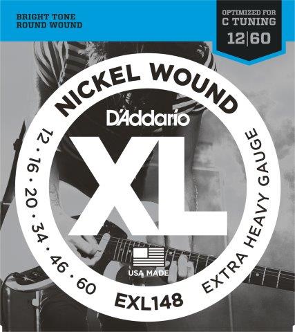 Daddario Electric Guitar String Set 12/60 Nickel Wound Xtra Heavy EXL148