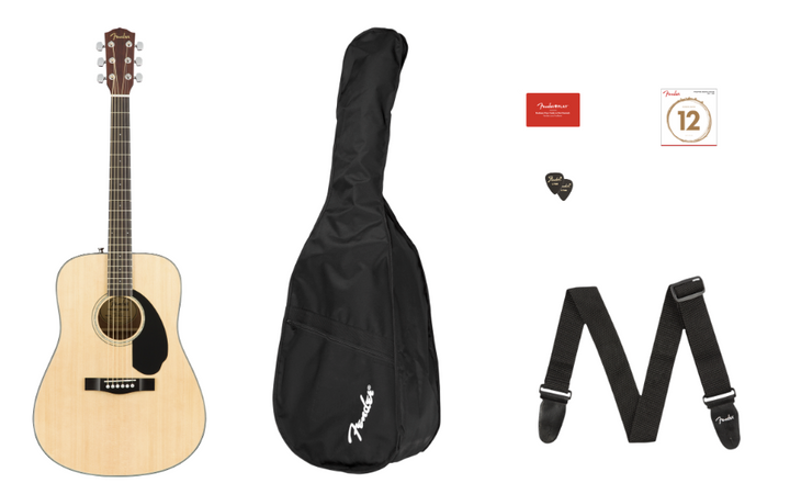 FENDER CD60S V2 ACOUSTIC GUITAR PACK | Natural