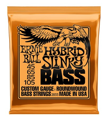 Ernie Ball 2833 Bass Guitar Strings Hybrid Slinky 45-105