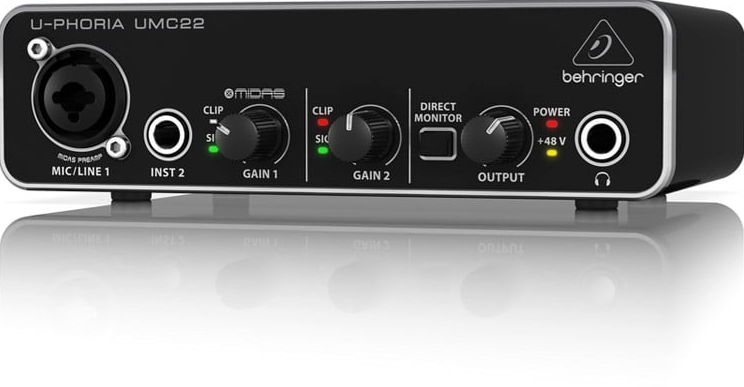 Behringer U-Phoria UMC22 – USB Audio Interface
