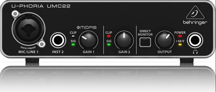 Behringer U-Phoria UMC22 – USB Audio Interface