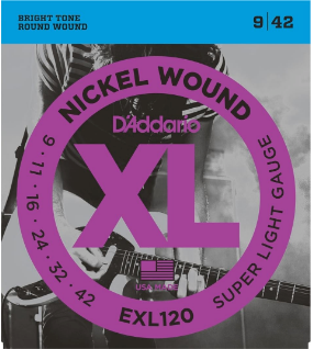 Daddario EXL120 9-42 (Super Light) Electric Guitar Strings