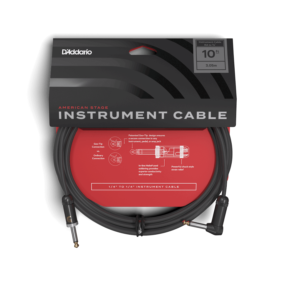 D'addario (Planet Waves) American Stage Instrument Cable - 10ft 1x RA Jack
