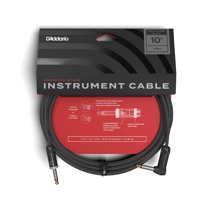 D'addario (Planet Waves) American Stage Instrument Cable - 10ft 1x RA Jack